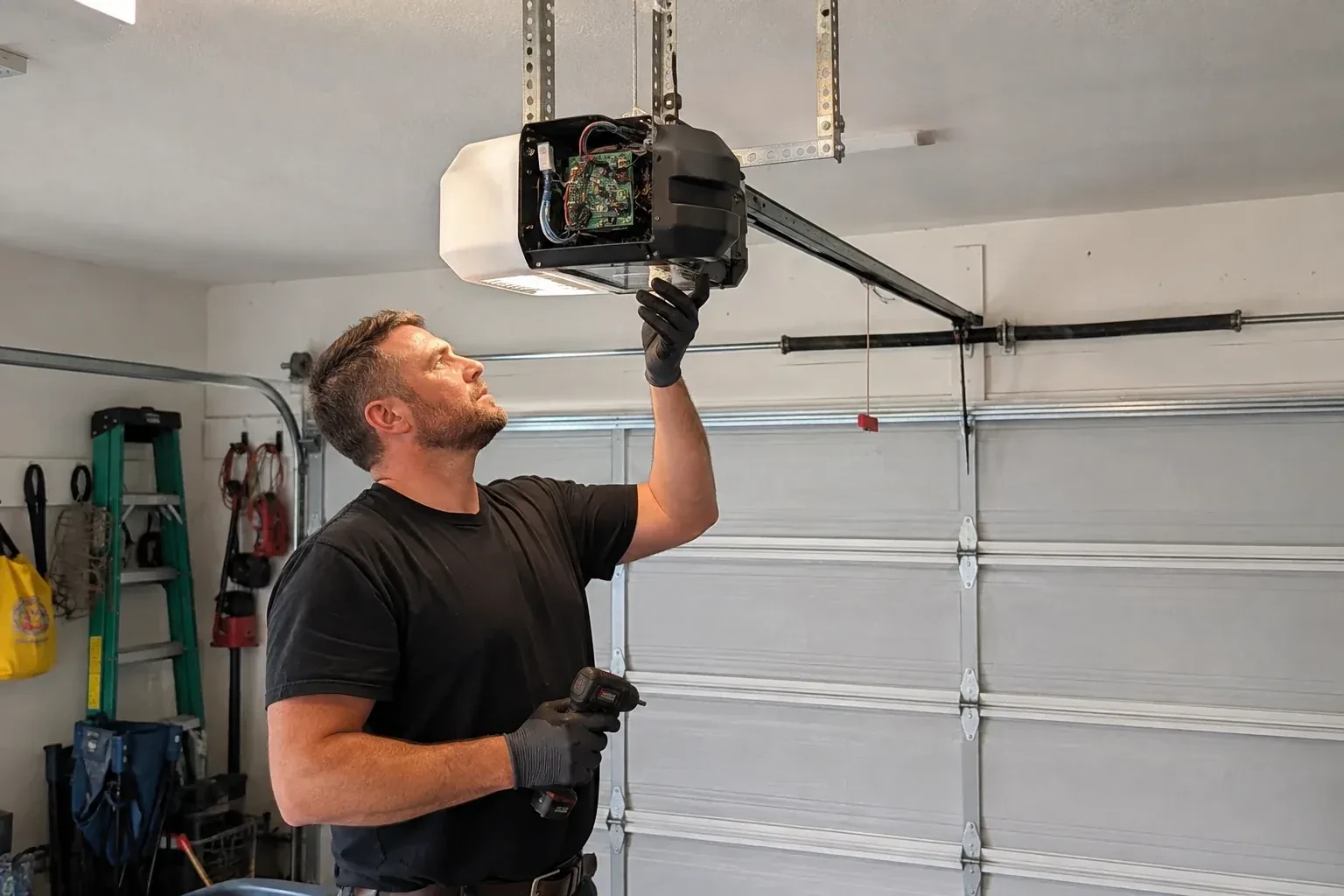 Illustrative garage doors scene — Belt-Drive Opener Repair, Whitchurch-Stouffville